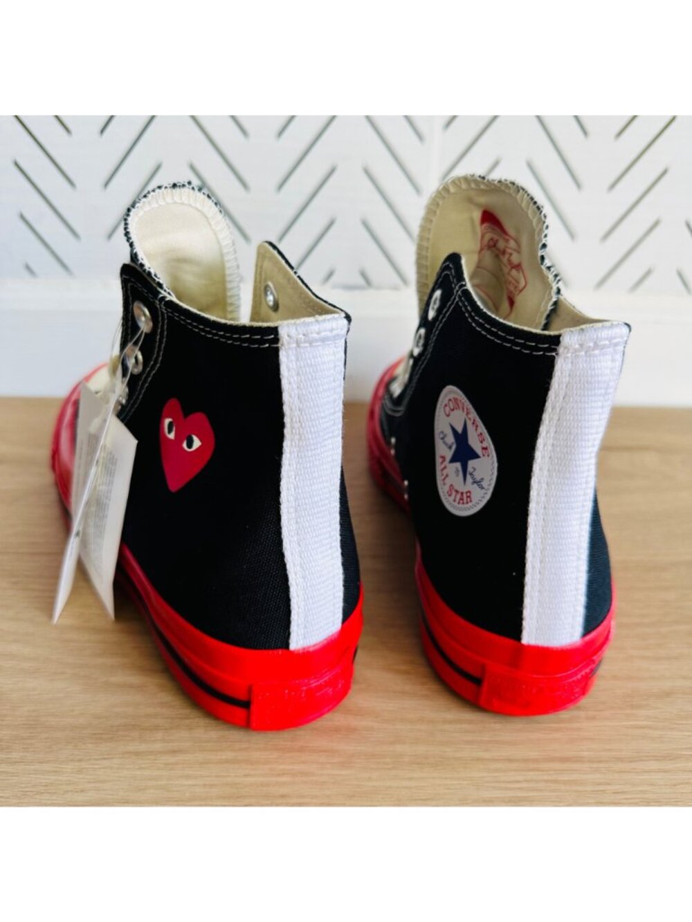 ⭐CONVERSE CDG Hearts Chuck 70 Comme des Garcons Sz 10 Mens Shoes Sneaker A01793C - Picture 4 of 9